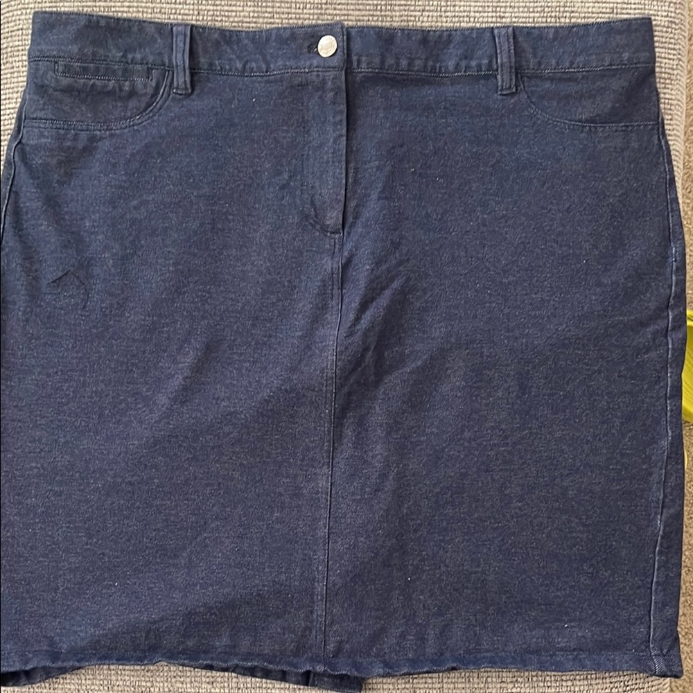 Talbots Classic Stretchy Denim-like Skirt
